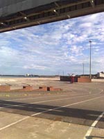 The site where once stood a proud icon of 1980s technological dream